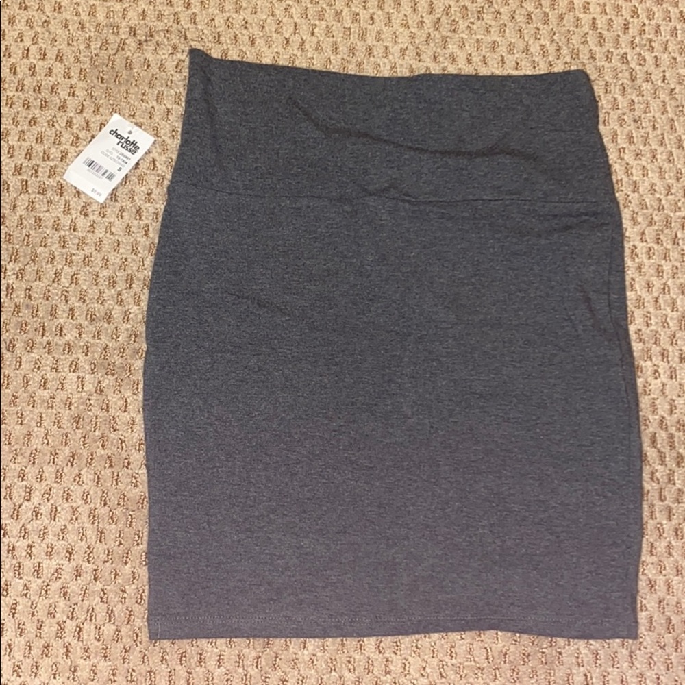 Tight grey skirt